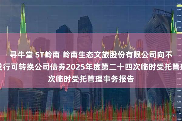 寻牛堂 ST岭南 岭南生态文旅股份有限公司向不特定对象发行可转换公司债券2025年度第二十四次临时受托管理事务报告